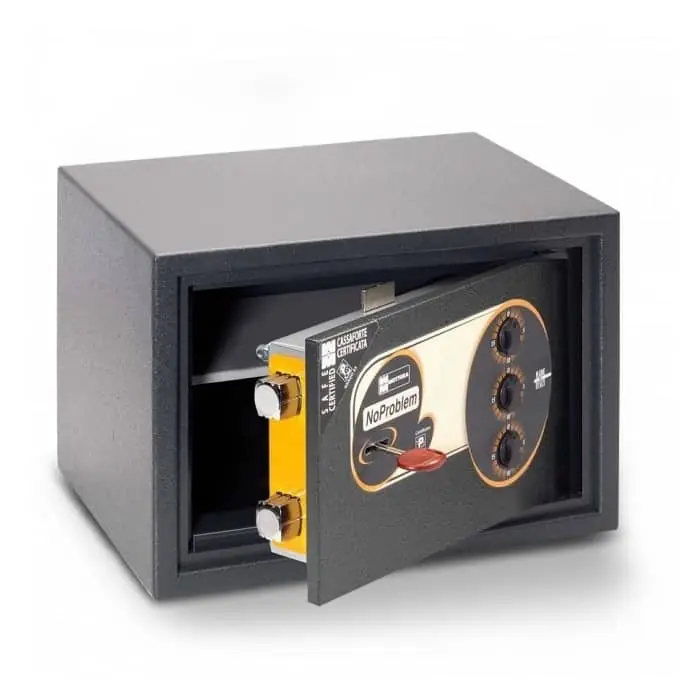 Voordeelprijs Cassaforte da appoggio MOTTURA No Problem, certificata, chiusura a chiave e combinazione meccanica, dimensioni 295x415x285 mm