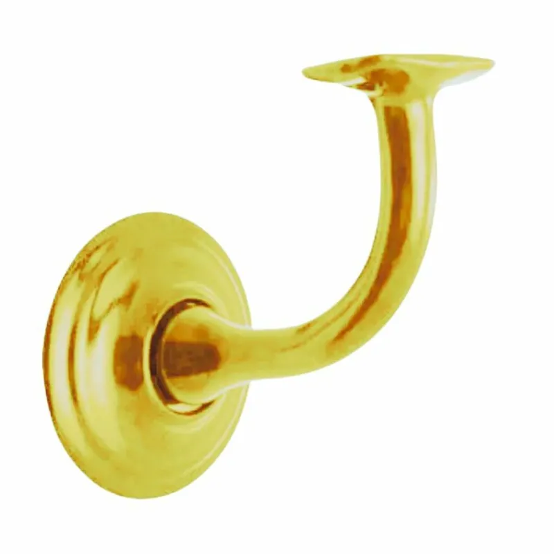 Supporto per corrimano Mariva 111, rosetta tonda con appoggio piano, Ottone finitura Lucido Verniciato Nieuw