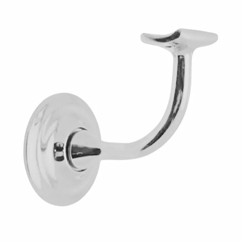 Weekendaanbieding Supporto per corrimano Mariva 112, rosetta tonda con appoggio concavo, Ottone finitura Cromato Satinato