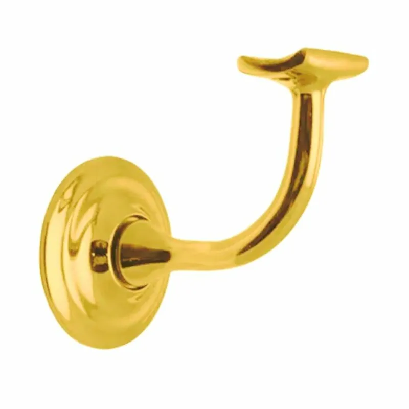 Supporto per corrimano Mariva 112, rosetta tonda con appoggio concavo, Ottone finitura Lucido Verniciato Merkproduct