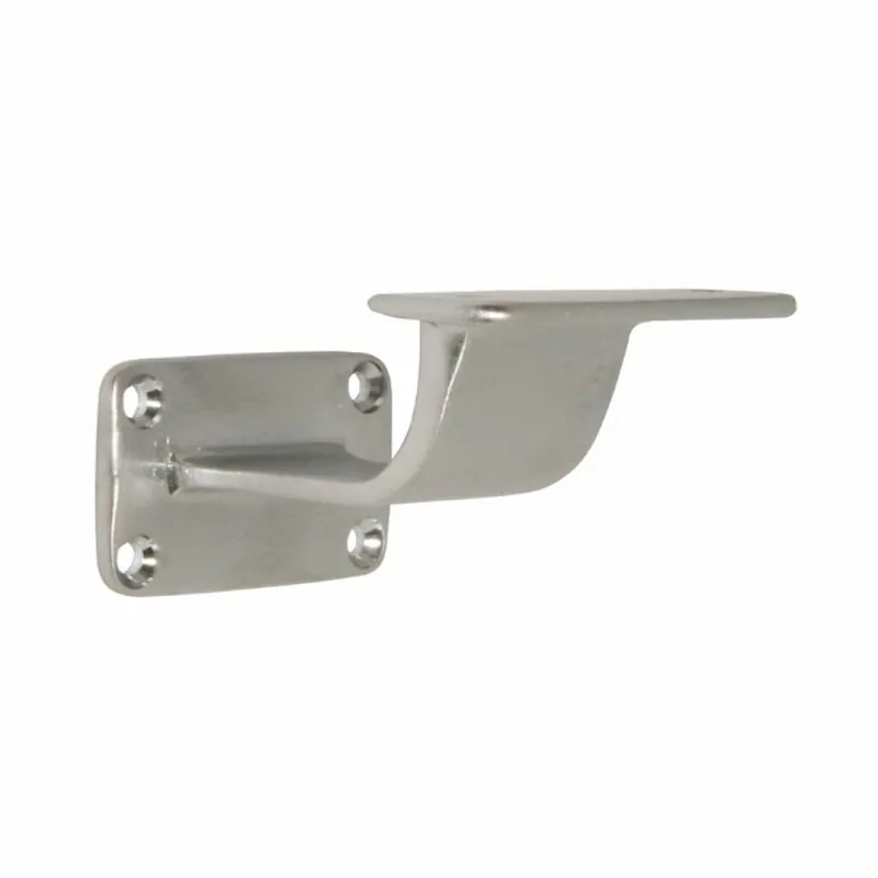 Supporto per corrimano Mariva 107, doppia base rettangolare, Ottone finitura Cromato Satinato Gratis Retour