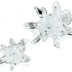 Favoriet Pomolo in vetro per mobile Girasole 60mm Bianco incamiciato