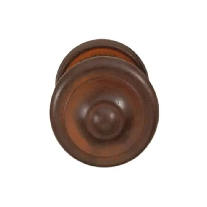 Pomolo 26011.08000.35 Metal Style per porta fisso, diametro 80 mm, ingombro 77x75 mm, finitura Ferro Invecchiato Gratis Retour