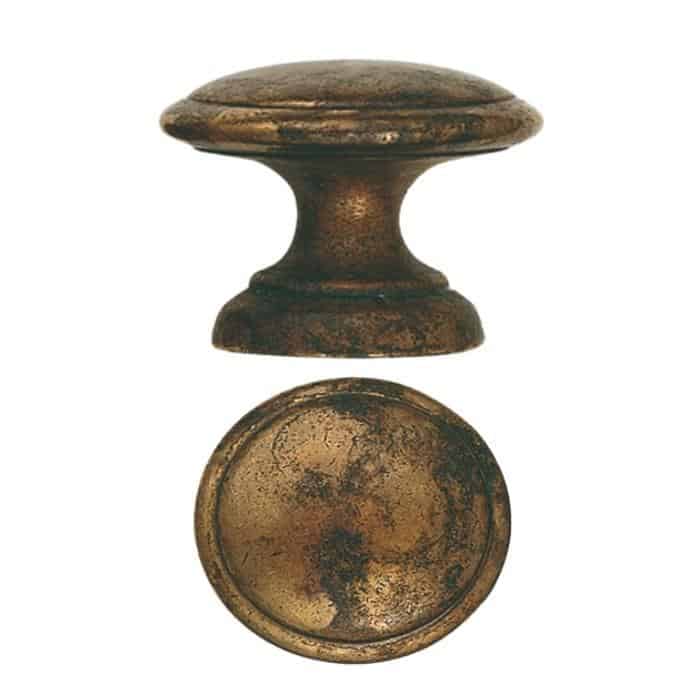 Pomolo 24013.02500.03 Metal Style, per mobile classico e vintage, diametro 25 mm, finitura Ottone Antico Nu Kopen