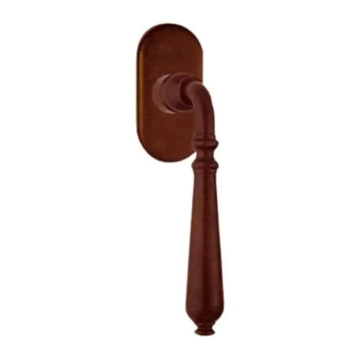 Nieuw Maniglia DK 19095.00300.35 Metal Style per finestra, stile rustico, rosetta ovale 65x31 mm, finitura Ferro Invecchiato