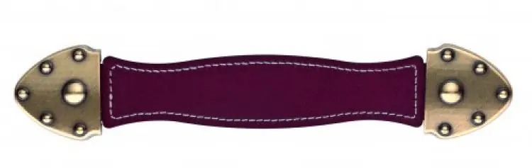 Maniglia in pelle per mobile 160mm Bordeaux Oro valenza Hete Deal