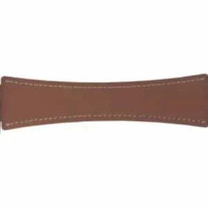 Maniglia in pelle per mobile 128mm Cognac Nickel lucido Veilige Betaling