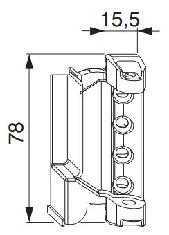 Supporto forbice DT130 MULTI MATIC MAICO, aria 4 battuta 18-9 destro, finitura Argento Weekendaanbieding