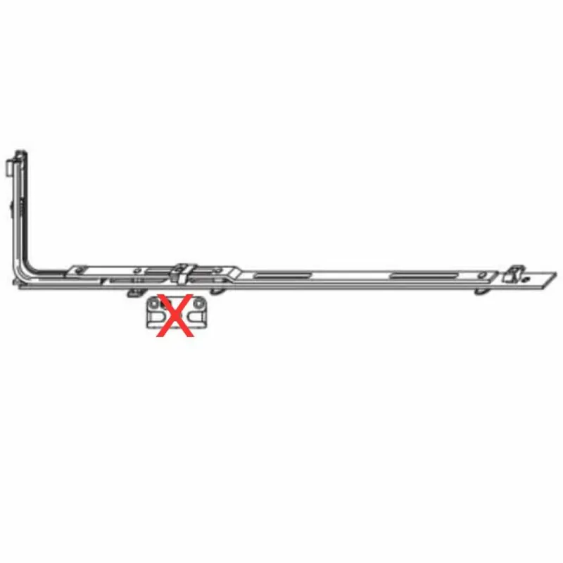 Tijdelijk Beschikbaar Chiusura angolare 52768 Maico per finestra, LBB 1051-1300 mm, 2 funghi, finitura Silver