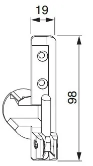 Supporto cerniera ad incasso MULTI MAICO, aria 12 battuta 18 destro, finitura Argento Alleen Vandaag