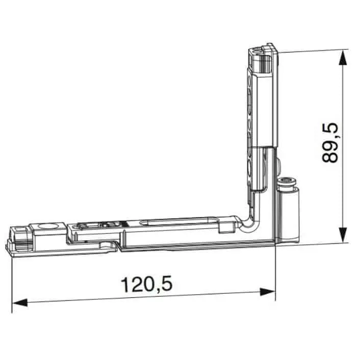 Angolo cerniera scomparsa AB Maico Multi Power, Destro, aria 12 scostamento 13 mm, finitura Argento Merkproduct