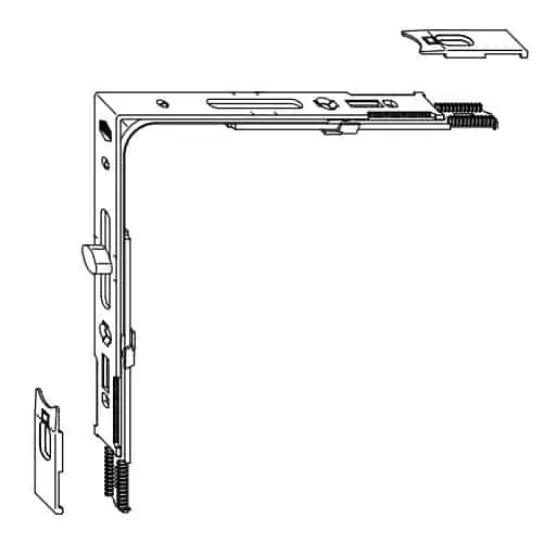 Actieprijs Movimento angolare con 1 nottolino, MULTI TREND MAICO, dimensioni 165 x 165 mm, finitura Argento