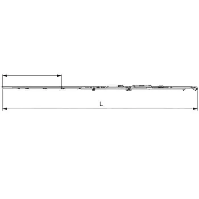 Alleen Vandaag Frontale forbice per aerezione a scomparsa Maico Multi Power, Destro, LBB 601-800, finitura Argento