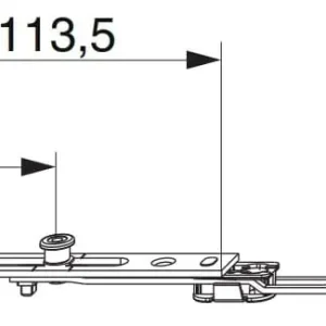 Terminale 180° inferiore e superiore con 1 fungo, MULTI MATIC MAICO, finitura Argento Dagaanbieding
