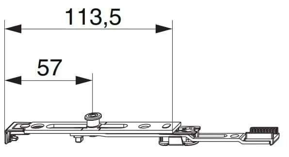 Terminale 180° inferiore e superiore con 1 fungo, MULTI MATIC MAICO, finitura Argento Dagaanbieding