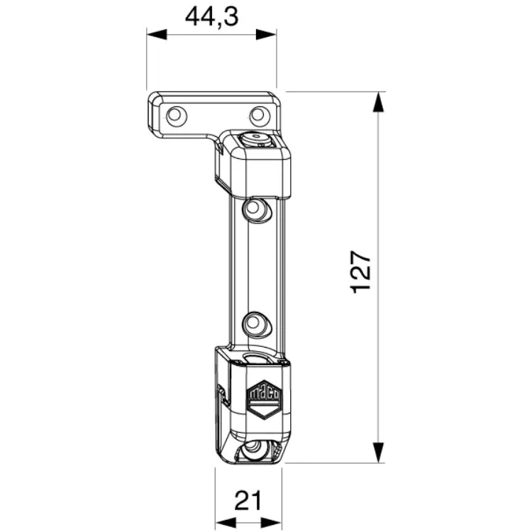 Supporto forbice 210601 Multi Mammut Maico Sinistro per serramento, con perni diametro 9 mm, Aria 12 mm, battuta 18 mm Weekendaanbieding