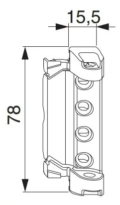 Supporto forbice ad incasso DT 130 MULTI MATIC MAICO, aria 12 battuta 18, finitura Argento Korting