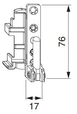 Supporto cerniera ad incasso DT 130 MULTI MATIC MAICO, aria 12 battuta 20 destro, finitura Tricoat Laatste Versie