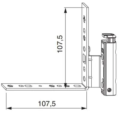Angolo per cerniera ad incasso MULTI MATIC MAICO, con fissaggio aria 12 battuta 20-13 sinistro, finitura Tricoat Nu Kopen
