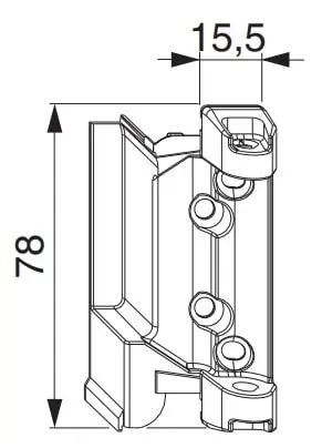Supporto forbice ad incasso DT 130 MULTI MATIC MAICO, aria 4 battuta 18-13 sinistro, finitura Argento Weekendaanbieding