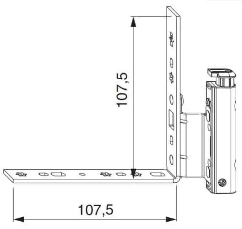 Angolo per cerniera ad incasso MULTI MATIC MAICO, con fissaggio aria 4 battuta 18-13 sinistro, finitura Argento Express Levering