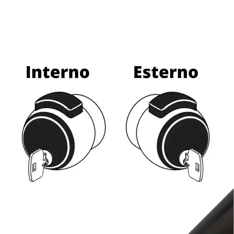 Dagaanbieding Premiapri Nova N15 Meroni per porte, comando chiave interno/esterno, senza serratura e controbordo, finitura Nero Verniciato
