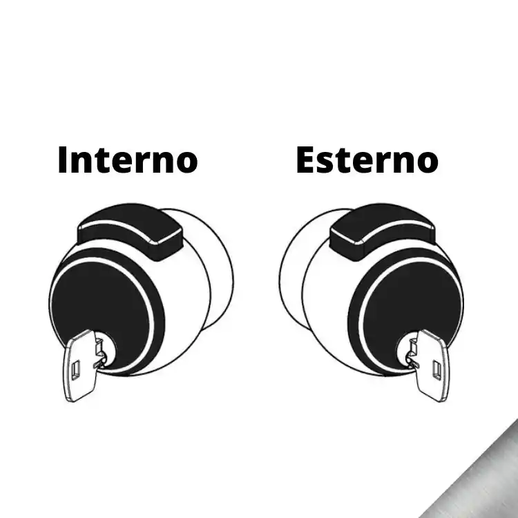 Premiapri Nova N15 Meroni per porte, comando chiave interno/esterno, senza serratura e controbordo, finitura Argento Koop Online