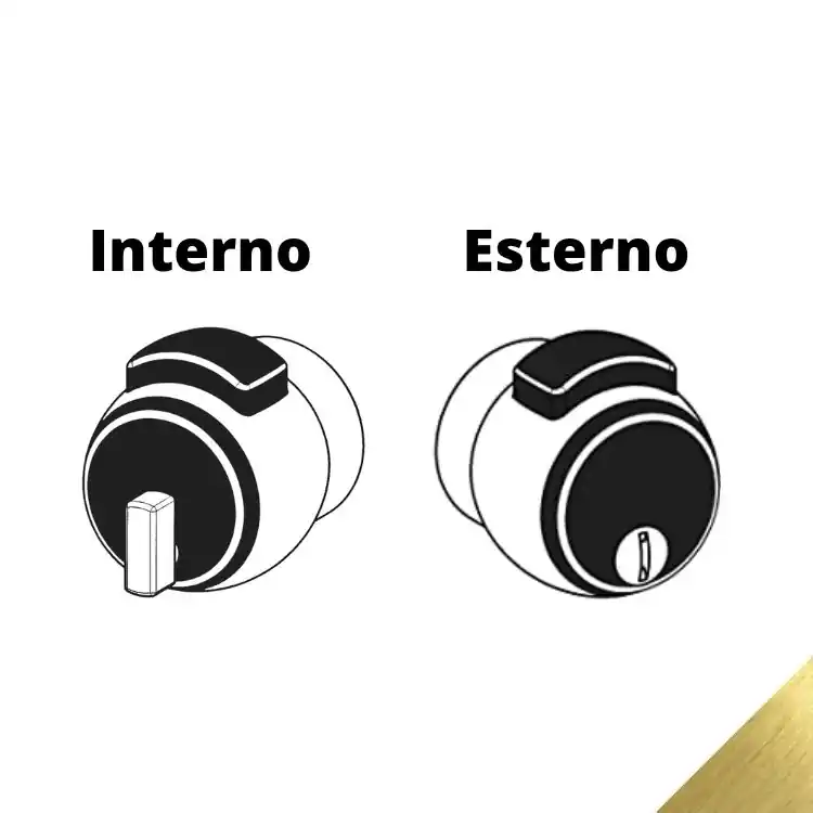 Premiapri Nova N12 Meroni per porte, chiavistello interno, bottone esterno senza serratura e controbordo, finitura Ottone Satinato Hoge Kwaliteit