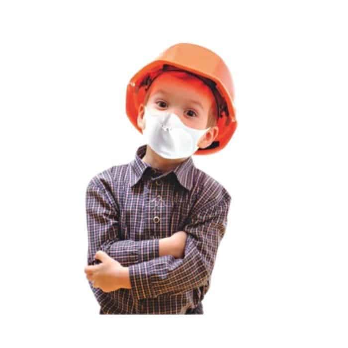 Seizoensaanbieding Confezione 2 mascherine filtranti Mungo per bambino, in tessuto lavabile, colore Bianco