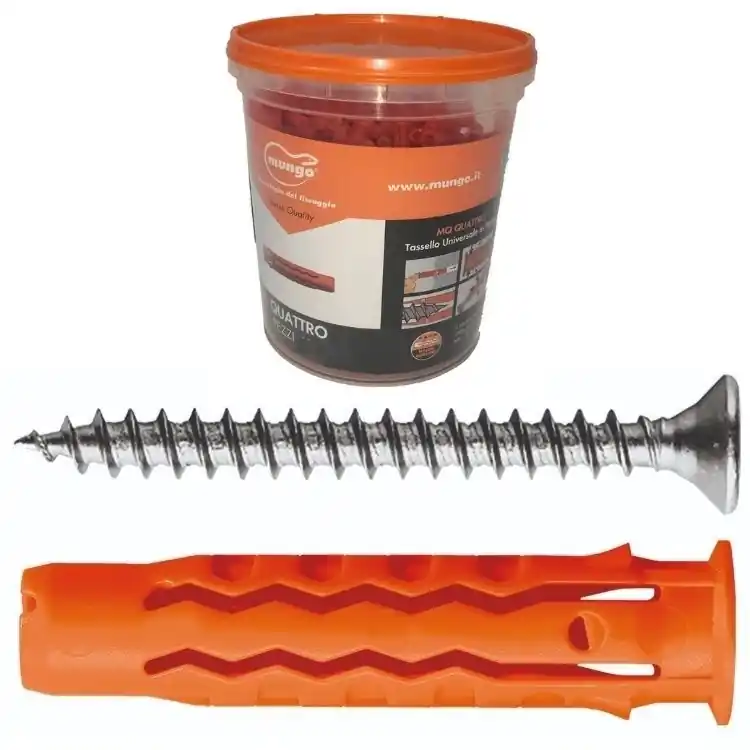 Tassello Mq-S Quattro Mungo, Universale, diametro 8 mm, lunghezza 40 mm, con vite 5x50 mm, materiale Poliammide Koop Vandaag