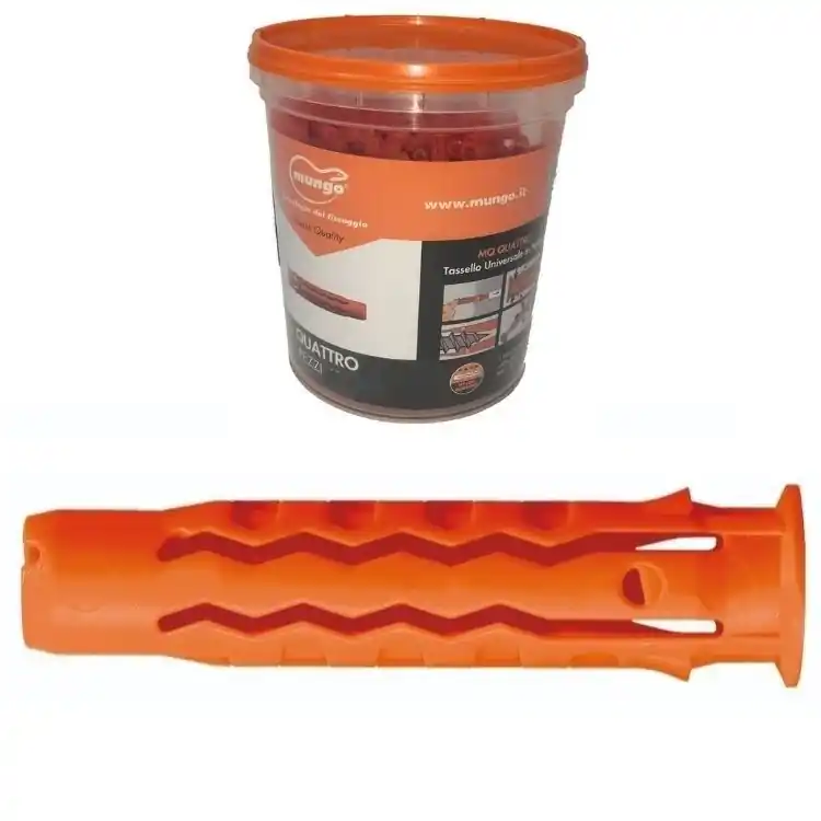 Tassello Mq Quattro Mungo, Universale, diametro 8 mm, lunghezza 40 mm, materiale Poliammide Tijdelijk Beschikbaar