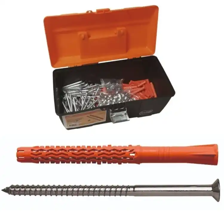 Tassello prolungato Mql-St Mungo per fissaggio universale, diametro 10 mm, lunghezza 80 mm, con vite 7x85 mm, T40 in Box Hoge Kwaliteit