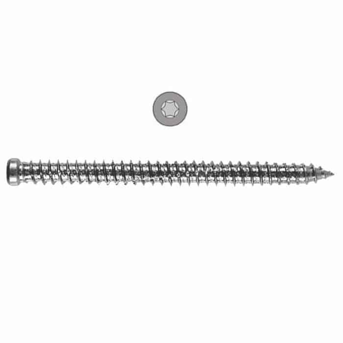 Vite da muro testa Cilindrica Mungo MRS-H, per serramento, dimensioni 7,5x130 mm, inserto T30, finitura Zincato Superprijs