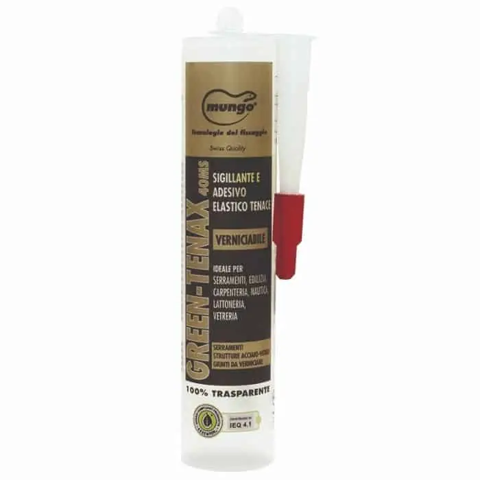 Sigillante Green Tenax 40 MS Mungo per materiale di costruzione, MS Polimero, cartuccia 310 ml, finitura Trasparente Snelle Levering