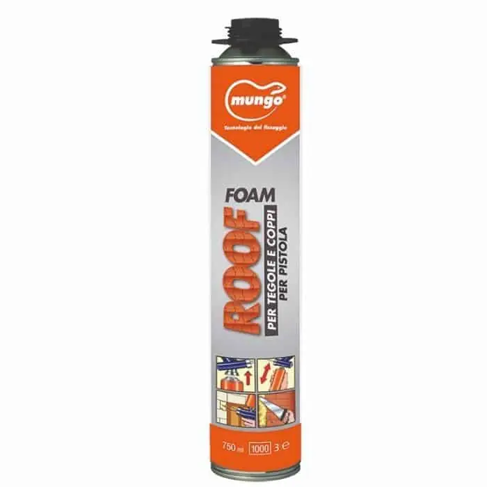 Schiuma Roof Foam RF-P Mungo per tegole e coppi, poliuretanica, bombola 750 ml per pistola, finitura Grigio Chiaro Koop Vandaag