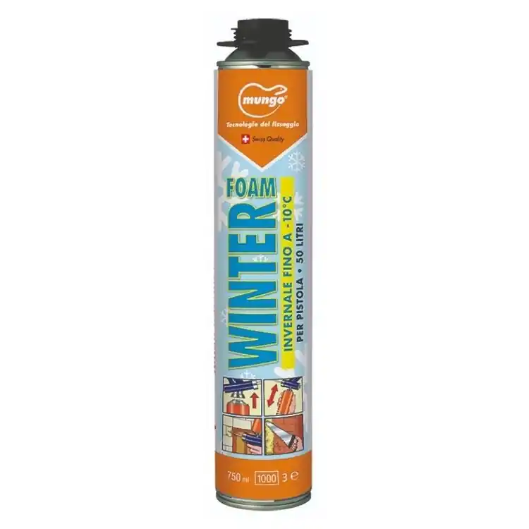Koopje Schiuma Winter WF-M Mungo per montaggio e isolamento, poliuretanica, bombola 750 ml per pistola, finitura Giallo Chiaro
