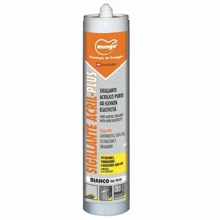 Veilige Betaling Sigillante Acril-Plus Mungo per superfici porose e ruvide, acrilico, cartuccia 310 ml, finitura Bianco Ruvido