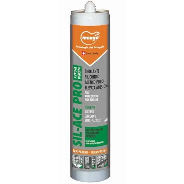 Direct Verzonden Silicone Sil-Ace Pro Mungo per superficie vetrata, bagno e cucina, acetico, cartuccia 310 ml, finitura Testa di Moro
