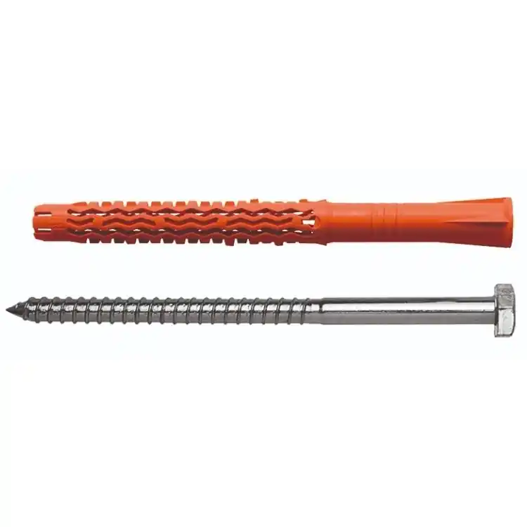 Tassello prolungato Mql-Ss Mungo per fissaggio universale, diametro 10 mm, lunghezza 80 mm, con vite Esagonale 7x85 mm Populair