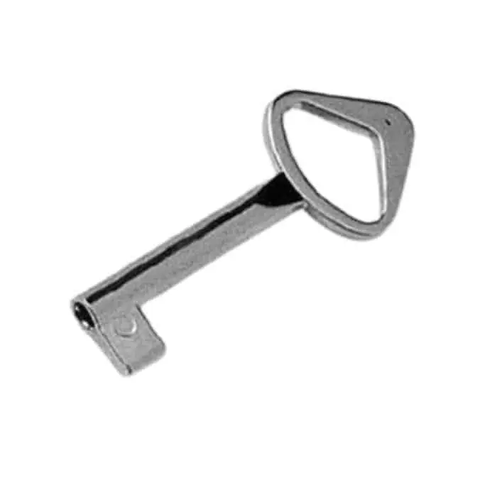 Chiave Meroni per serratura da mobile, stelo 36 mm, lunghezza 79 mm, finitura Nichelato Koop Online