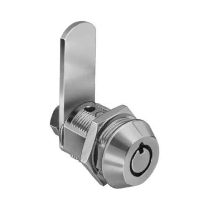 Serratura a leva 3351 Meroni per mobile, universale, chiave tubolare, lunghezza 26 mm, finitura Cromo Lucido Merkproduct