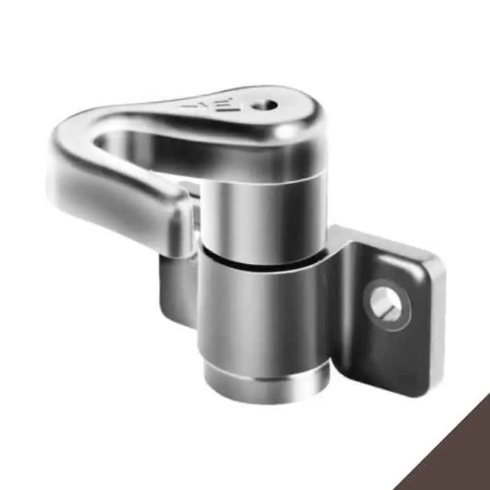 Nieuw Gancio a pressione O855B Meroni per serratura ad aste rotanti, da avvitare, interasse 21 mm, finitura Marrone