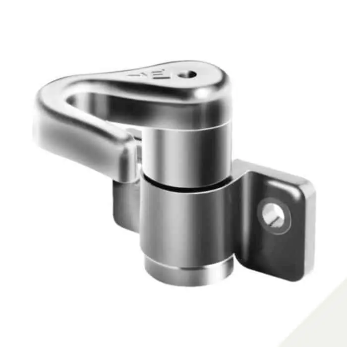 Goedkoop Gancio a pressione O855B Meroni per serratura ad aste rotanti, da avvitare, interasse 21 mm, finitura Bianco
