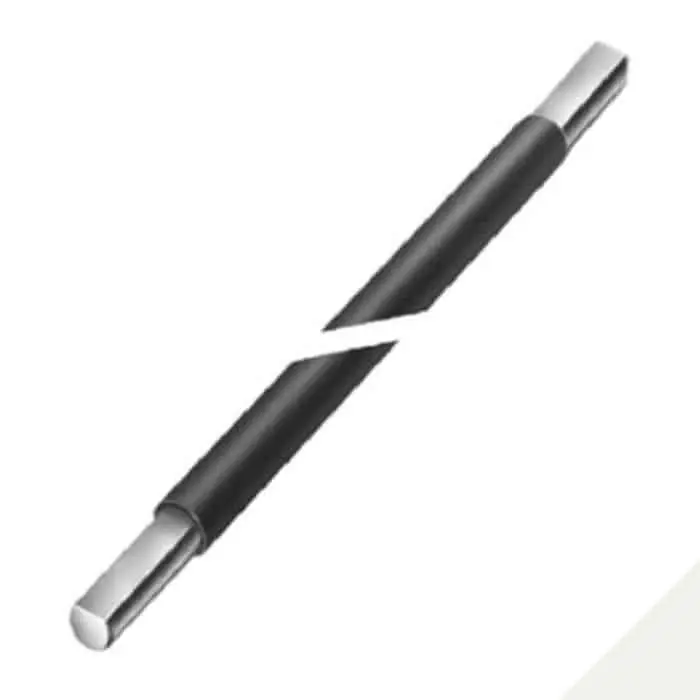 Shop Nu Asta rotante in acciaio O837 Meroni per serratura, lunghezza 1300 mm, con guaina plastificata, finitura Bianco