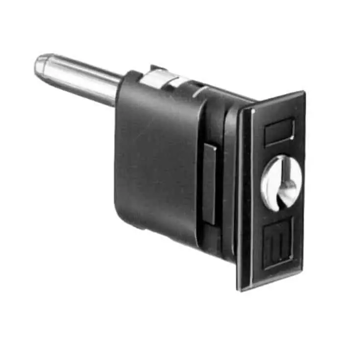 Alleen Vandaag Serratura con perno 2335 Meroni, per chiusura multipla cassettiera, frontale 32x16 mm, cilindro in Ottone Nichelato