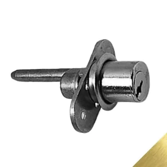 Laatste Kans Serratura con perno 2A33 Meroni, per chiusura multipla Destra, cilindro Ottonato 17x20 mm, finitura Nichelato