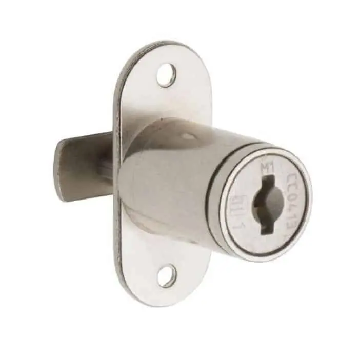Serratura push 2665 KA Meroni per anta scorrevole, a pulsante, cilindro dimensioni 18x25 mm, finitura Nichelato Gereduceerde Prijs