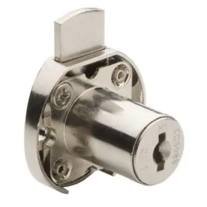 Nu Kopen Serratura da applicare Screw On Lock Meroni per mobile, lunghezza cilindro 35 mm, aletta dritta P8, finitura Nichelato