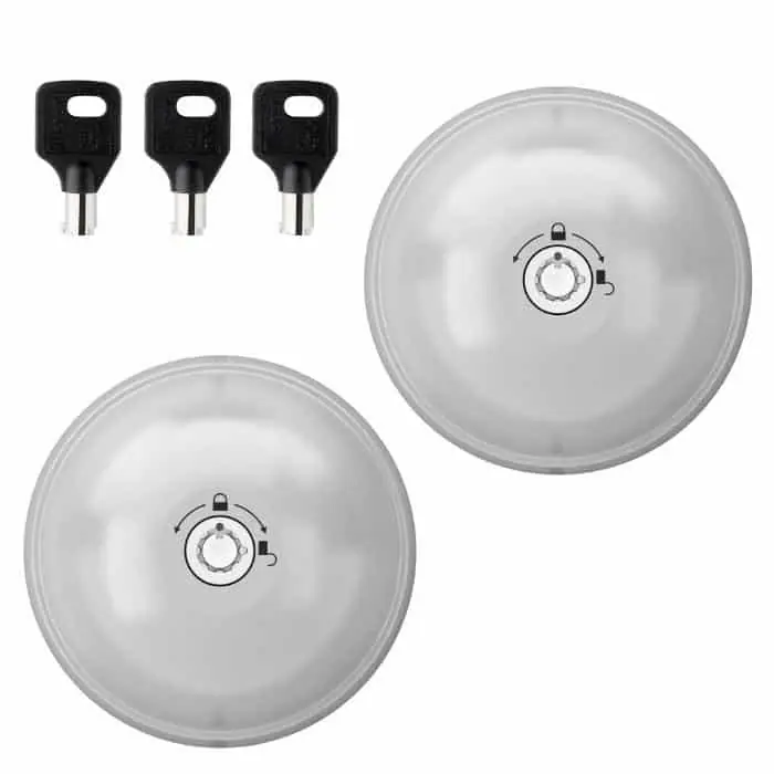 Kit Serratura fissa UFO 3 SMART DUO Meroni per furgone corazzato, chiusura manuale, 3 chiavi tubolari, finitura Bianco Rilsan Gecertificeerd