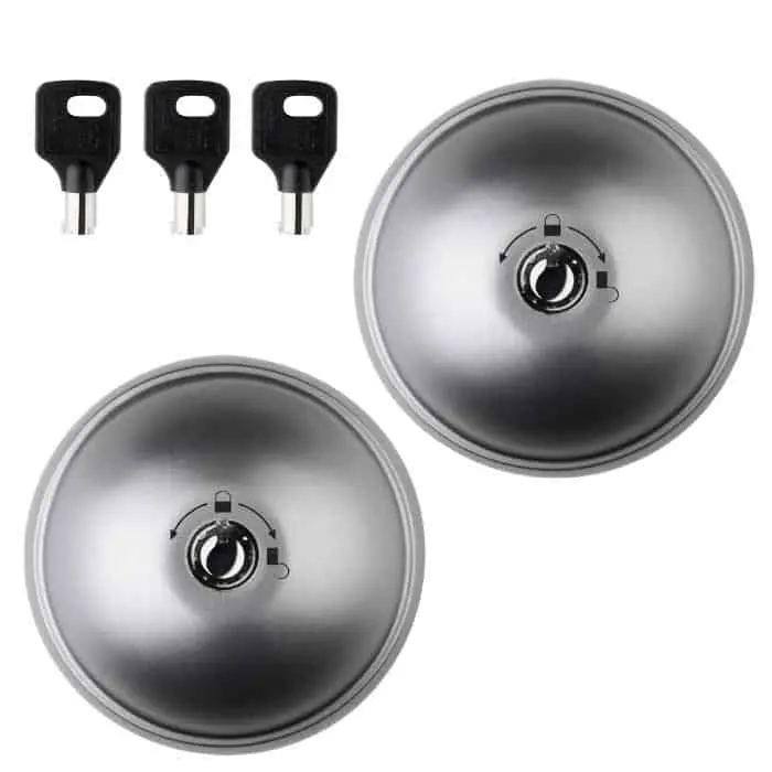 Kit Serratura fissa UFO 3 SMART DUO Meroni per furgone corazzato, chiusura manuale, 3 chiavi tubolari, finitura Grigio Metallizato Gratis Retour